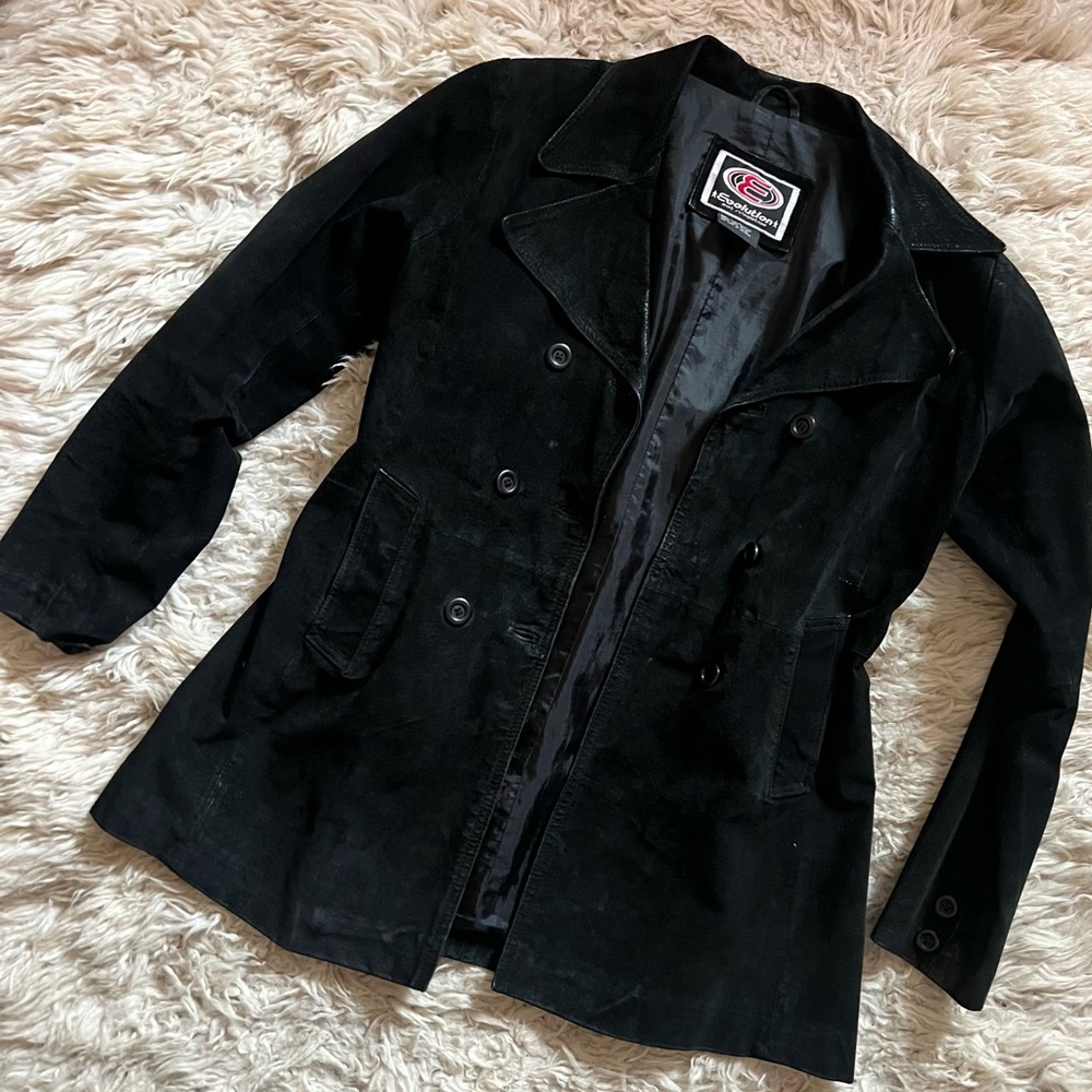 VTG Black Suede Y2K Jacket